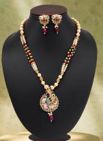   Festival Wear  Multi Color Matte Gold Meenakari Necklace Set